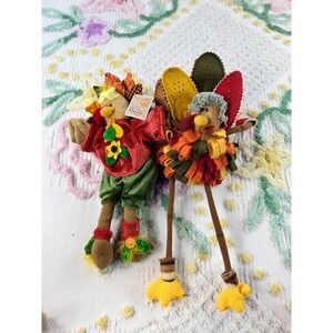Plushland March of Dimes Thanksgiving Turkey Bean Bag Plush Set 2006 Vintage